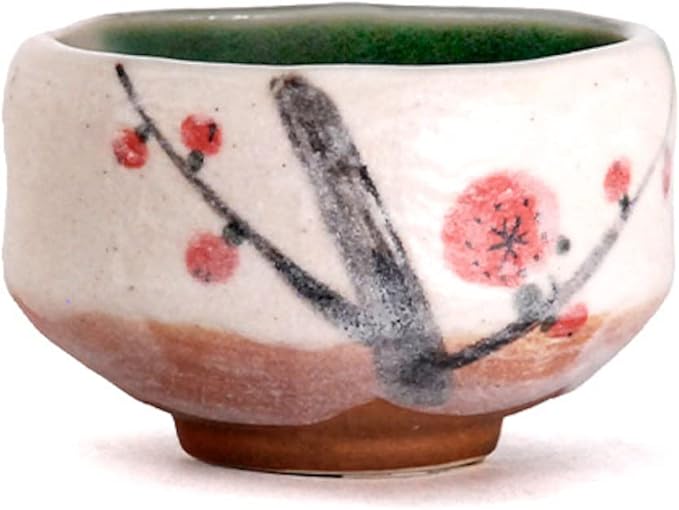 Happy Sales HSMB-CWCB1, Authentic Japanese Traditional Tea Ceremony Matcha Bowl Chawan Handcrafted in Japan, Cherry Blossom Design