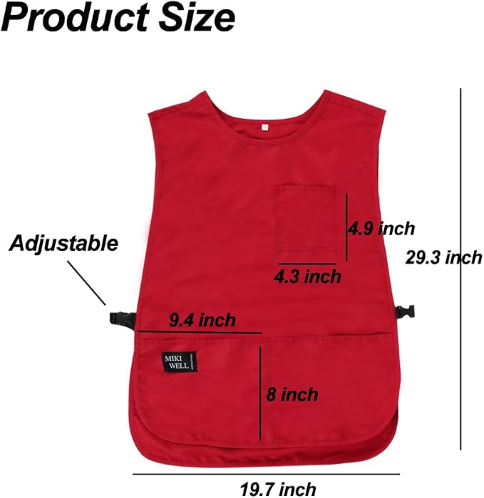 Waterproof Unisex Cobbler Apron with 4 Pockets Vest Style Ultralight Chef Waiter Work Overalls - Image 7