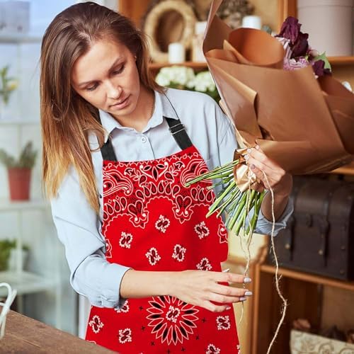 Western Paisley Chefs Apron, Cooking and Baking Apron for Men and Women, Kitchen Apron, Butchers Apron, BBQ & Catering Bibs - Image 6