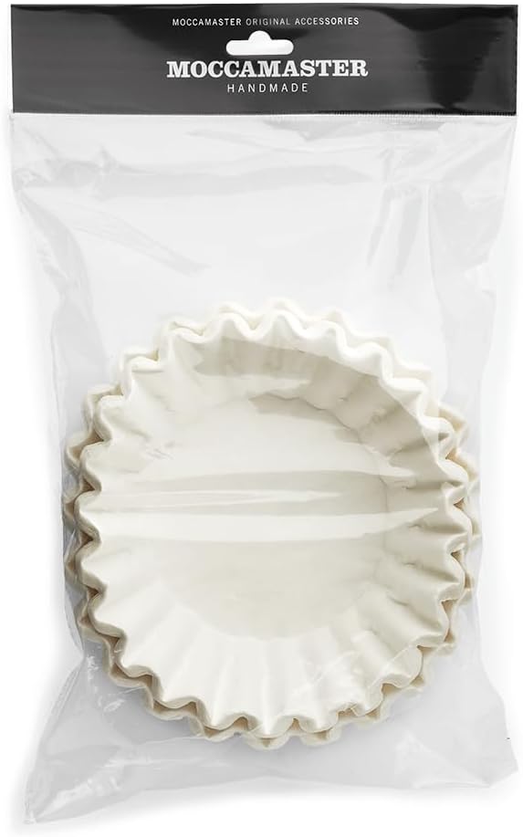 Technivorm 85025 Moccamaster White Paper Filters, Flat Bottom, 100 Count
