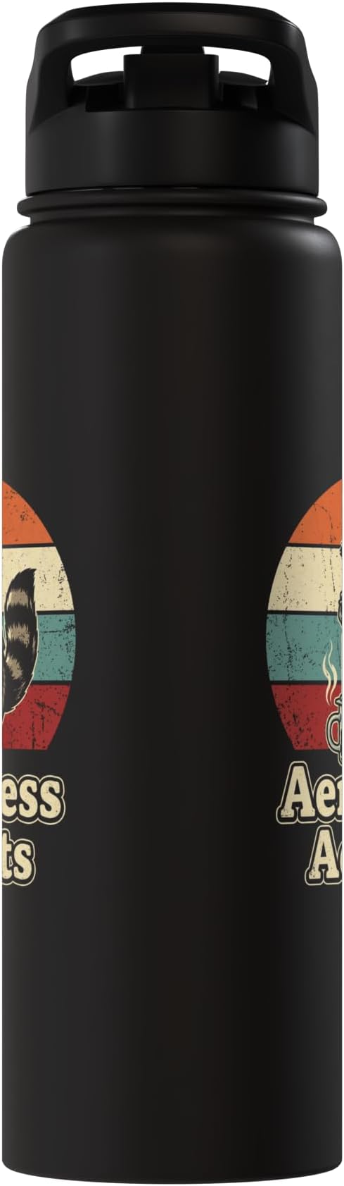 Retro Raccoon Coffee Lover Shirts AeroPress Addicts Stainless Steel Insulated Water Bottle