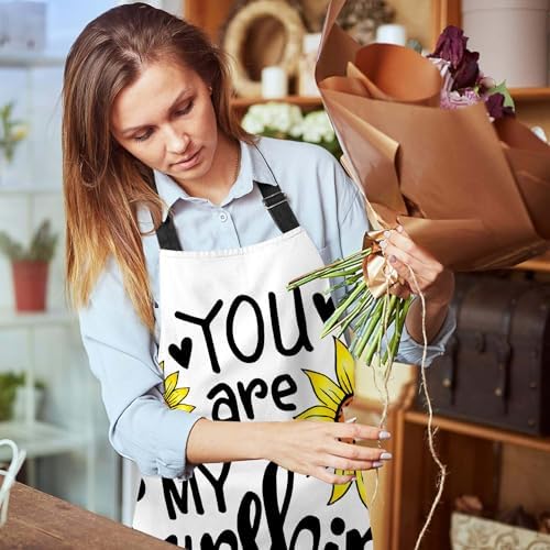You Are My Sunshine Motivational quote Apron for Women Men, Adjustable Apron Cooking Kitchen Chef Apron for Home Kitchen, Baking Gardening BBQ, Coffee House, Restaurant - Image 6