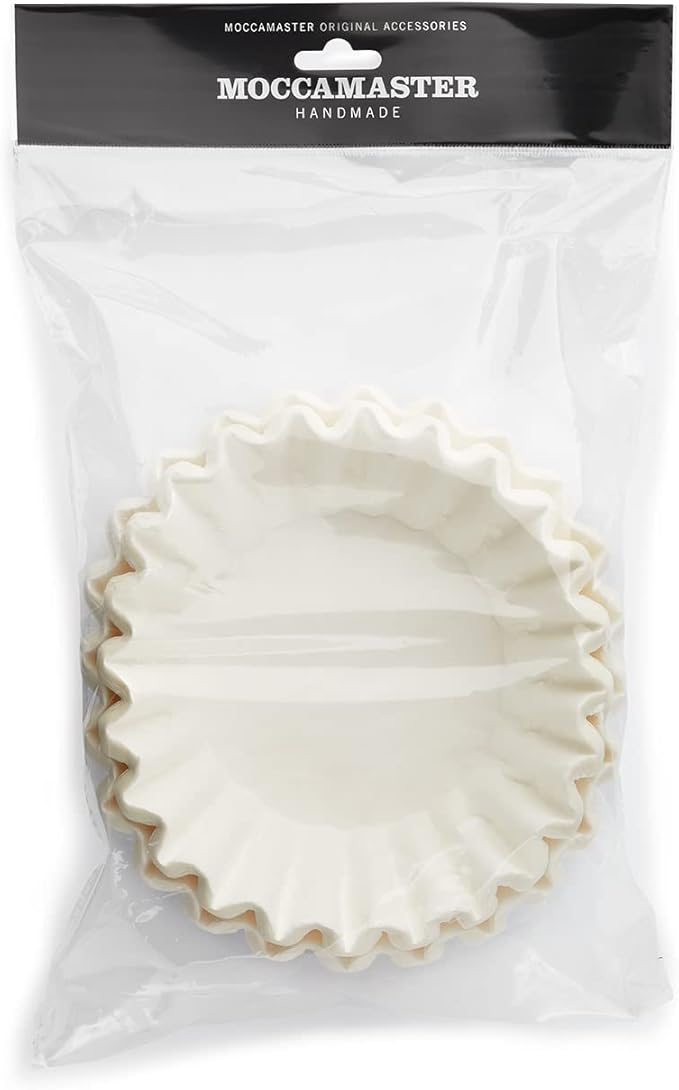 Technivorm 85025 Moccamaster White Paper Filters, Flat Bottom, 100 Count