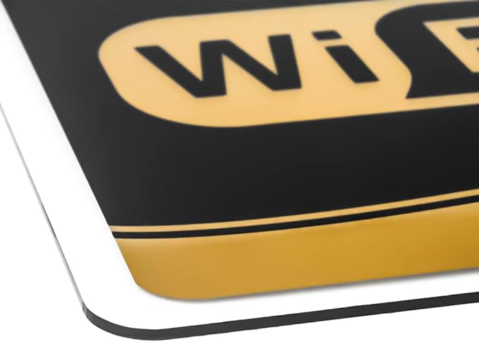 WiFi Password Sign - Acrylic WiFi Network Sign with Self-Stick Wall Mount for Restaurant, Office, Home, Bar, Coffee (11.8"L x 5.9"W)