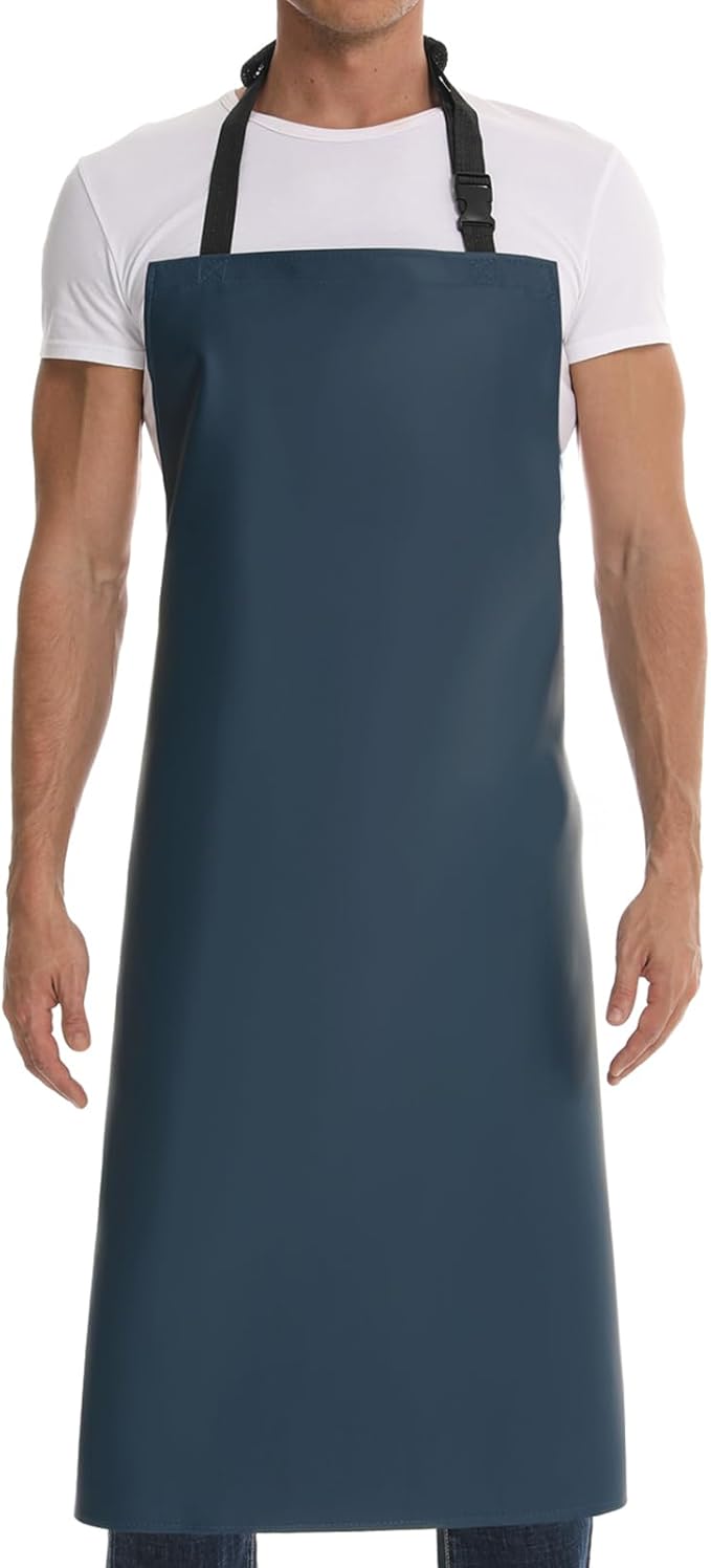 Homsolver Heavy Duty Vinyl Waterproof Apron for Unisex Adult, Ultra Lightweight, Chemical Resistant Industrial Work Apron by Homsolver