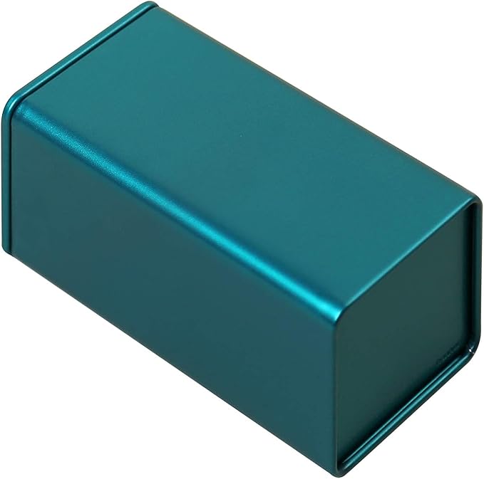 Square Tin Can Empty Cube Steel Box Storage Container kit 65mm Series for Treats, Gifts, Favors, Loose Tea, Coffee and Crafts, Emerald Green, 3L