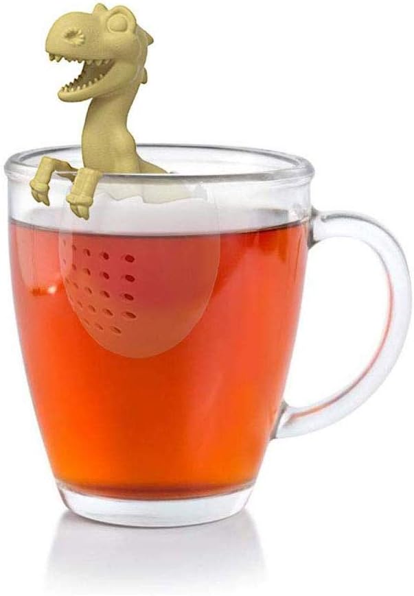 Tea Infuser,Dinosaur & eggshell Filter Diffuser Loose Tea Silicone Strainer for Different Mugs and Leaves
