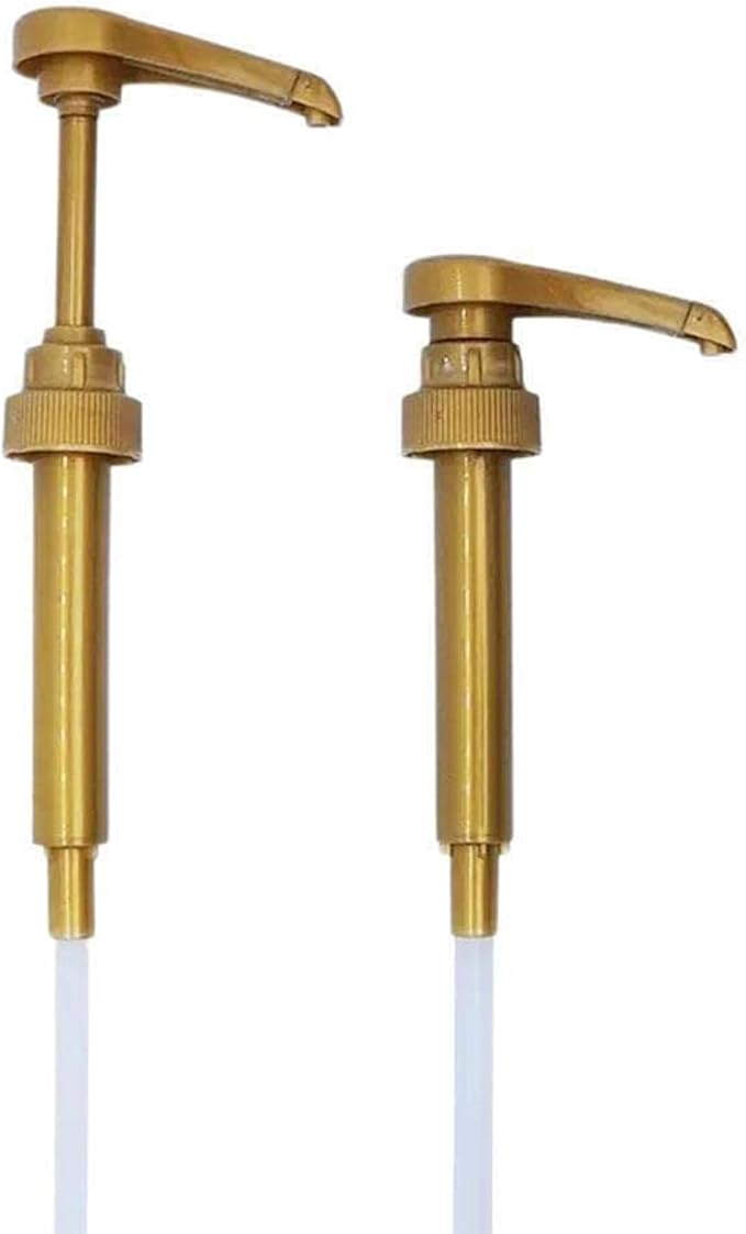Syrup Pump Compatible with Torani, DaVinci and Skinny (Set of 2) - fits bottles (25.4 oz-750ml) (Gold) - Image 2