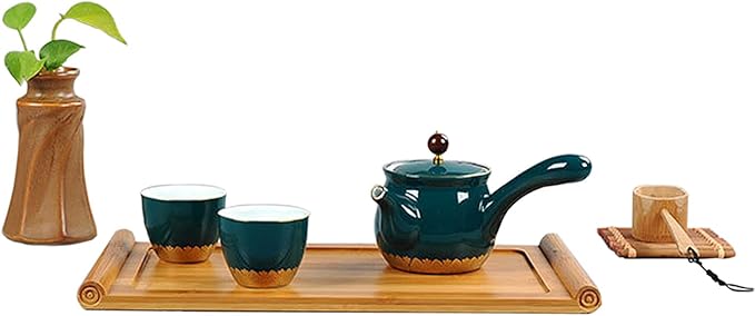 Arlai Serving Trays (10.63 x 5.12x0.39 inch/LxWxH) Tasteful Small Bamboo Gongfu Tea Table Serving Tray 27x13x1cm