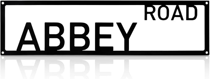 Metal Wall Art Decor Abbey Road Metal Signs Music Room Street Sign with Letter 16 x 4 Inches by Unknown