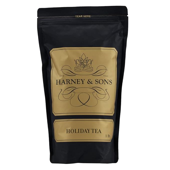 Harney & Sons Holiday Tea with Citrus, Clove, Cinnamon, Almond Flavors | 16oz of Loose Black Tea