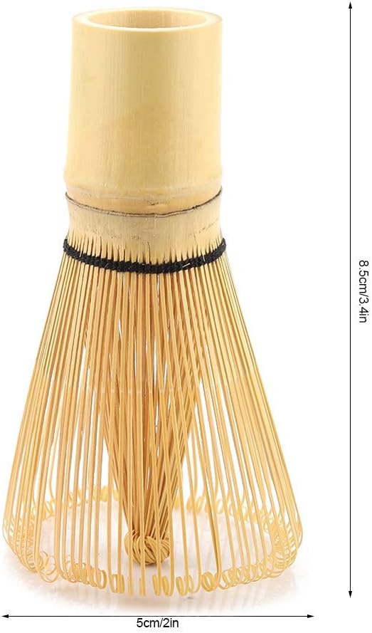 Fdit Tea Whisk for Matcha Powder, 100 Prongs, Bamboo Chasen, 6x11cm, Traditional Tea Ceremony Tool