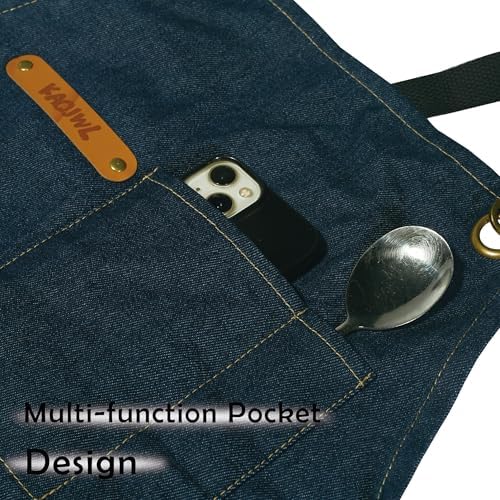 Professional Unisex Chef Apron – Cross-Back, Large Pockets, Water-Resistant Cotton Canvas - Image 4