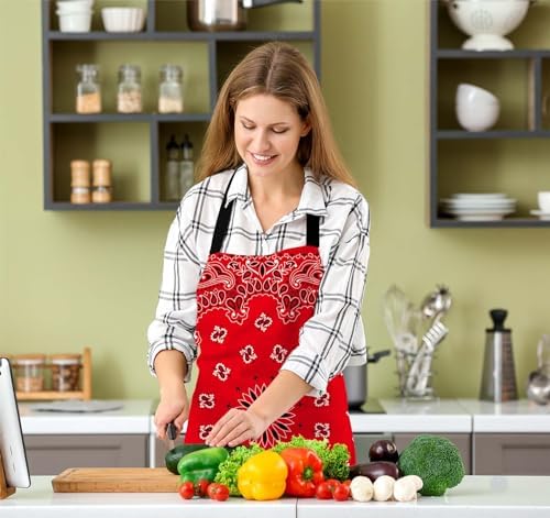 Western Paisley Chefs Apron, Cooking and Baking Apron for Men and Women, Kitchen Apron, Butchers Apron, BBQ & Catering Bibs - Image 5