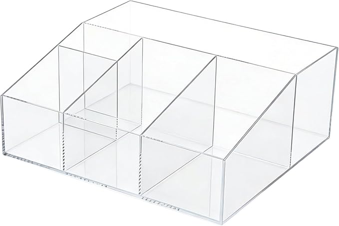 ZALIR Acrylic Coffee Bar Organizer, Coffee Bar Station Organizer for Countertop, Transparent Coffee Station Organizer, Countertop Bar Accessories for Pods, Sugar, Creamer Syrup, Tea Bags Storage - Image 6