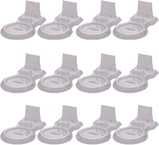 HOHIYA 12 Pcs Clear Acrylic Tea Cup and Saucer Display Stand Set Stackable Teacup Holder Rack for China TeaCups Coffee Mugs and China Dish Display Organizer