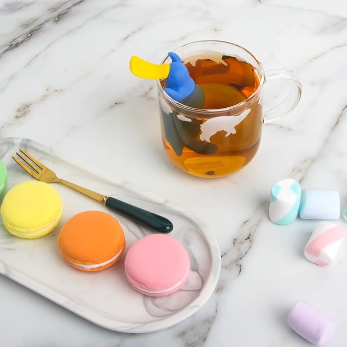 Silicone Tea Infuser Set for Loose Tea, Tomorotec Cute Animal Tea Strainer Duckbill (3 Pack)