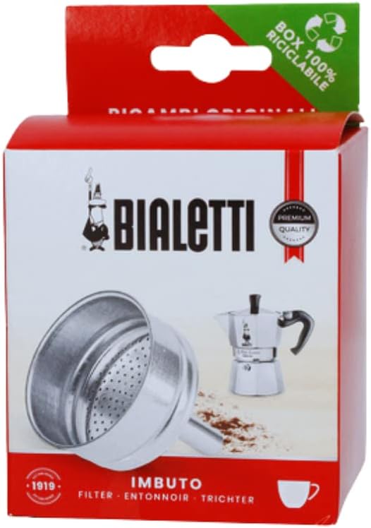 Bialetti Spare Parts, Includes 1 Funnel Filter, Compatible with Moka Express, Dama, Electric and Mini Express (2 cups)