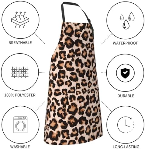 Perinsto Waterproof Apron With 2 Pockets Kitchen Chef Aprons Bibs For Cooking Baking Painting Gardening Grooming - Image 5