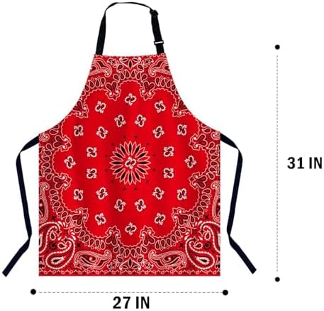 Western Paisley Chefs Apron, Cooking and Baking Apron for Men and Women, Kitchen Apron, Butchers Apron, BBQ & Catering Bibs - Image 2
