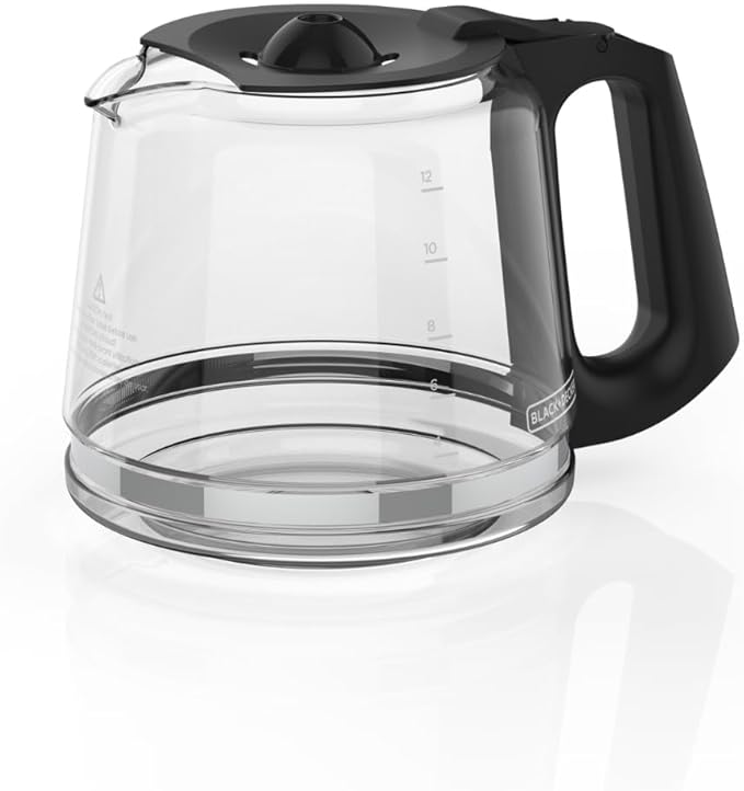 BLACK+DECKER CAFÉCRAFT 12-Cup Programmable Coffee Maker, Stainless Steel Drip Coffeemaker with Vortex Showerhead, Strength Selector, Sneak-A-Cup, Keep Warm
