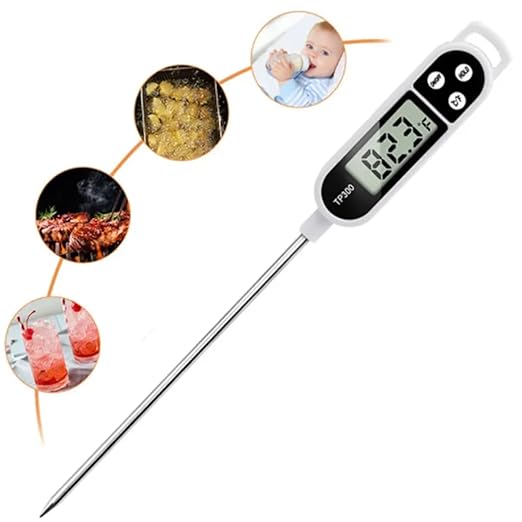 1/3pcs Candy Thermometer Digital Instant Read for Meat Kitchen Cooking Food Oil Deep Fry BBQ Grill Smoker (4, 9.6in)