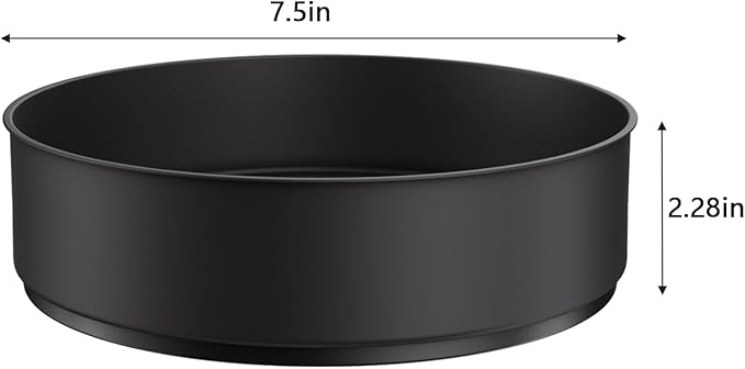 VAEHOLD Lazy Susan Stainless Steel Spice Rack Turntable for Pantry Cabinet - Decorative Trays Storage Containers Organizer for Kitchen Cabinet, Snacks, Bathroom (7 1/2 inches) (7 1/2'' Black) - Image 2