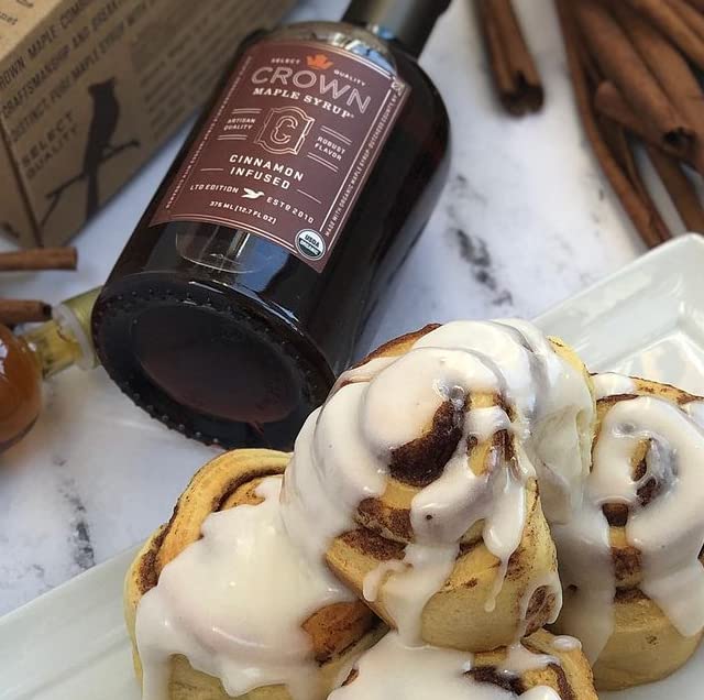 Crown Maple Certified Organic Cinnamon Infused Maple Syrup, Pure, Non-GMO Pairs well with Pancakes, Flavor Cocktails, Sticky Buns, Waffles, 25 Fl Oz (Pack of 1) - Image 5