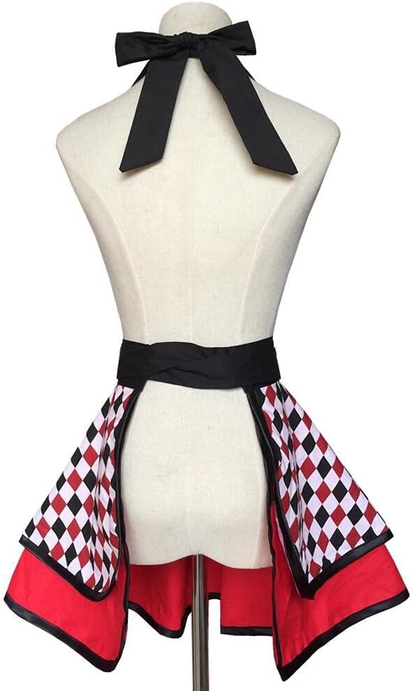 Hyzrz Lovely Handmade Cotton Retro Aprons for Women Girls Cake Kitchen Cook Apron for Mother's Gift (Multicolor) - Image 5