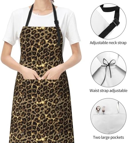 Apron Strong people waterproof work apron for kitchen cooking BBQ party perfect holiday gift with 2 Pockets - Image 6
