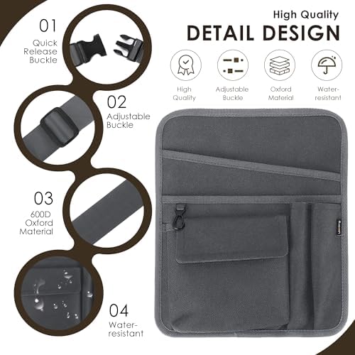 Likesing Server Apron, Serving Apron with Pockets for Waitress, Waiter Waist Tool Pouch Bag with 59'' Adjustable Belt - Image 5
