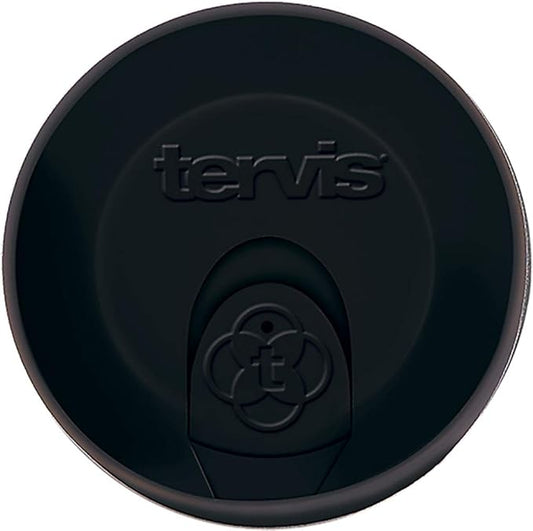 Tervis Travel Lid Made in USA Double Walled Insulated Tumbler Travel Cup Keeps Drinks Cold & Hot, Fits 16oz Tumblers, Black