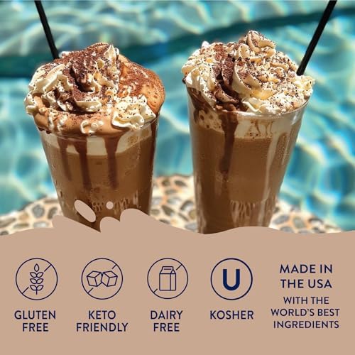 Jordan's Skinny Mixes Sugar Free Coffee Syrup, Mocha Coffee Flavoring Syrup, Zero Calorie Drink Mix, Lattes, Baking, Protein Shake or Cocktail, Dairy & Gluten Free, Kosher, 25.4 Fl Oz, 2 Pack