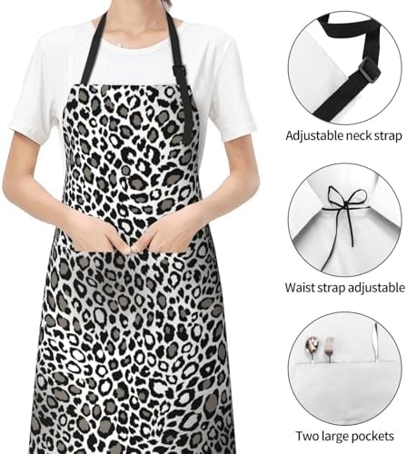 Perinsto Waterproof Apron With 2 Pockets Kitchen Chef Aprons Bibs For Cooking Baking Painting Gardening Grooming - Image 3