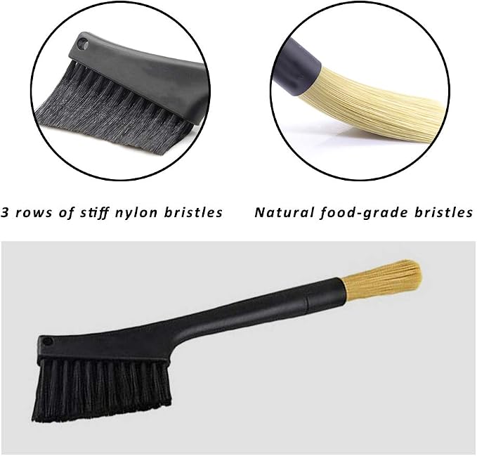 Powder Cleaning Brush Tools,Coffee Bean Grinder Brush and Counter Sweep Brush - Image 3