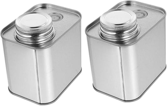 TIDTALEO 2pcs Stainless Steel Coffee Bean Storage Tank Round Canister with Screw Top Lids, Vintage/Rustic Style, Food Container