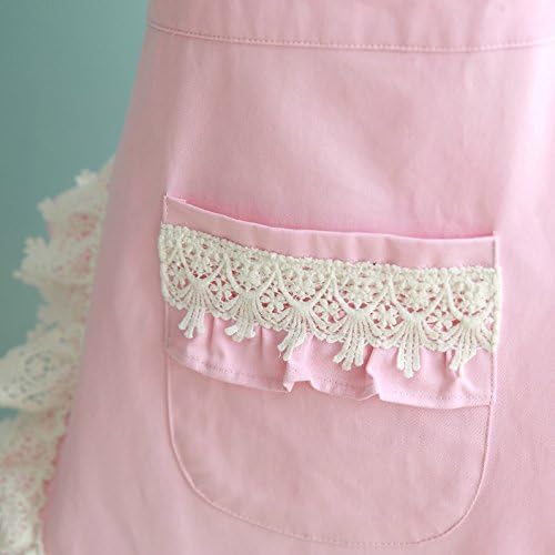 Hyzrz Lovely Home Work Adjustable Apron Cake Kitchen Cooking Women Girls Aprons With Pocket for Gift, Pink - Image 4