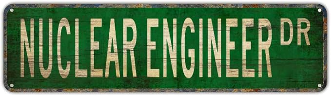 Apular Street Sign Nuclear Engineer Nuclear Engineer Gift Nuclear Engineer Street Sign Indoor Outdoor Funny Home Decor for Garages Living Rooms Bedroom Offices Wall Decor 6 X 16 Inch by Unknown