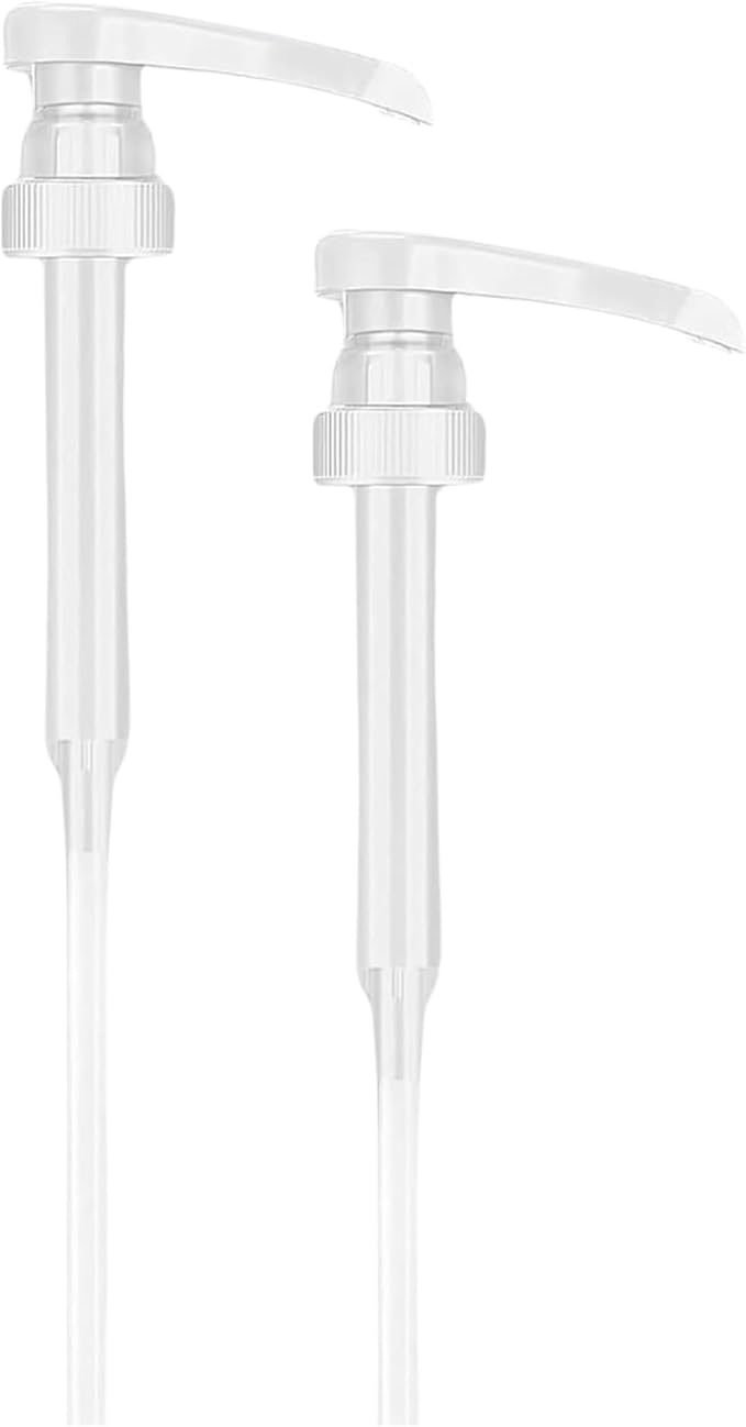 Syrup Pump Compatible with Torani, Davinci and Skinny (Set of 2) - fits Bottles (25.4 oz-750ml) (White) by PERMINKS