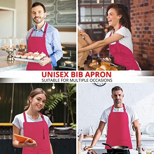 Utopia Kitchen 2 Pack Bib Apron, Adjustable with 2 Pockets, Water and Oil Resistant, Cooking Kitchen Chef Apron for Women Men - Image 5