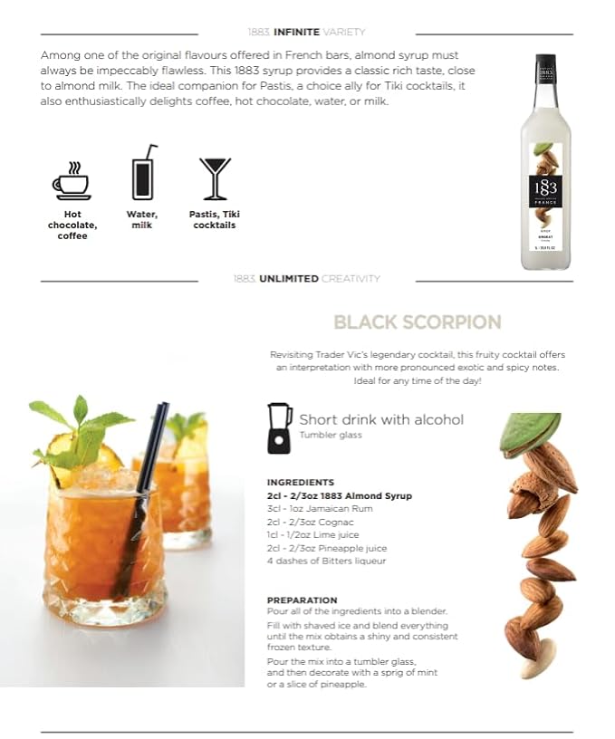 ALLEGRO Almond Syrup - Ordering Only, 33.8 OZ