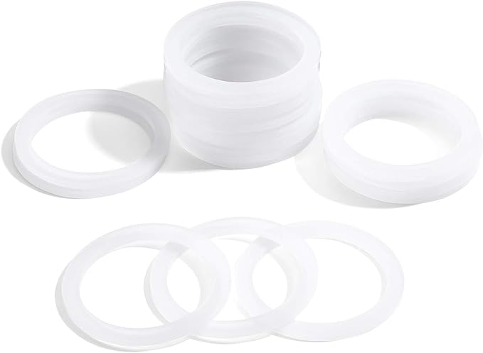 8 PCS Replacement Spare Food Grade Silicone (Better Than Rubber) Gasket Seal Ring For Aluminium Stovetop Coffee Maker Pots 12 Cups