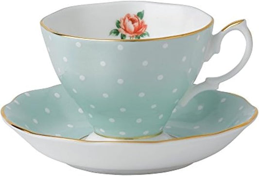 Royal Albert Polka Rose Teacup & Saucer Set