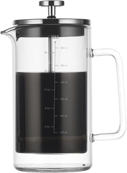 Double Walled French Coffee Maker Heat Resistant Borosilicate Glass Coffee Pot