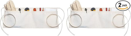 Custom Leathercraft Clc C6 Canvas Waist Apron Two Pocket, Unisex Adult, White, (Pack of 2) by CustomLeatherCraft