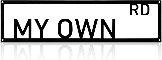 Metal Wall Art Decor My Own Rd Metal Signs Street Sign with Letter for Bar Home Man Cave Cafe 16 x 4 Inches by Unknown