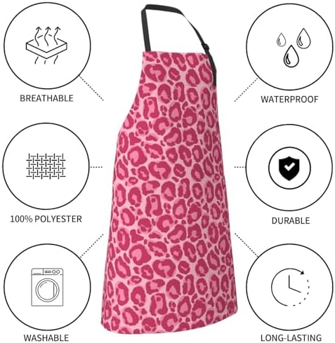 Perinsto Waterproof Apron With 2 Pockets Kitchen Chef Aprons Bibs For Cooking Baking Painting Gardening Grooming - Image 5