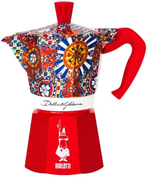 Bialetti Dolce & Gabbana Mocha Express 3 Cup Open Fire (Coffee Maker, Espresso Maker, Makinetta)