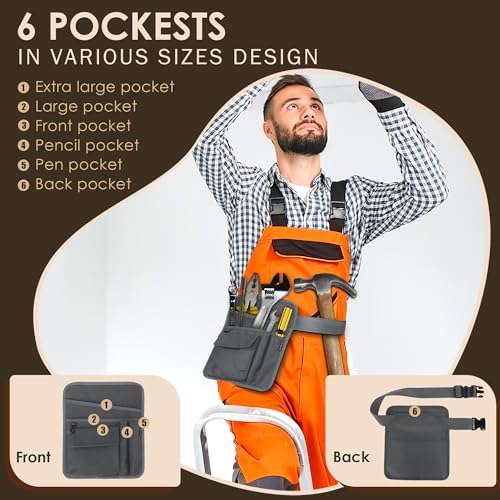 Likesing Server Apron, Serving Apron with Pockets for Waitress, Waiter Waist Tool Pouch Bag with 59'' Adjustable Belt - Image 4