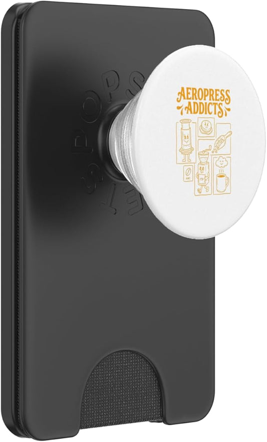Kawaii Coffee Brewing Characters Shirts AeroPress Addicts PopSockets PopWallet for MagSafe